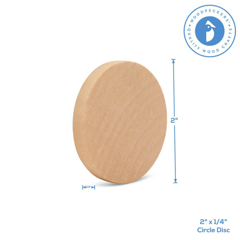 Woodpeckers Crafts 2" Circle Cut Out-1/4" thickness