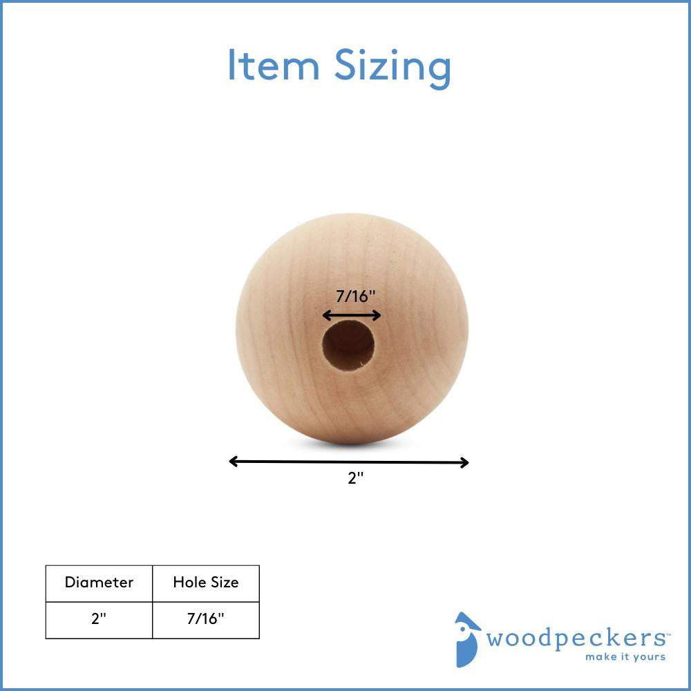 2" Dowel Cap, 7/16" Hole