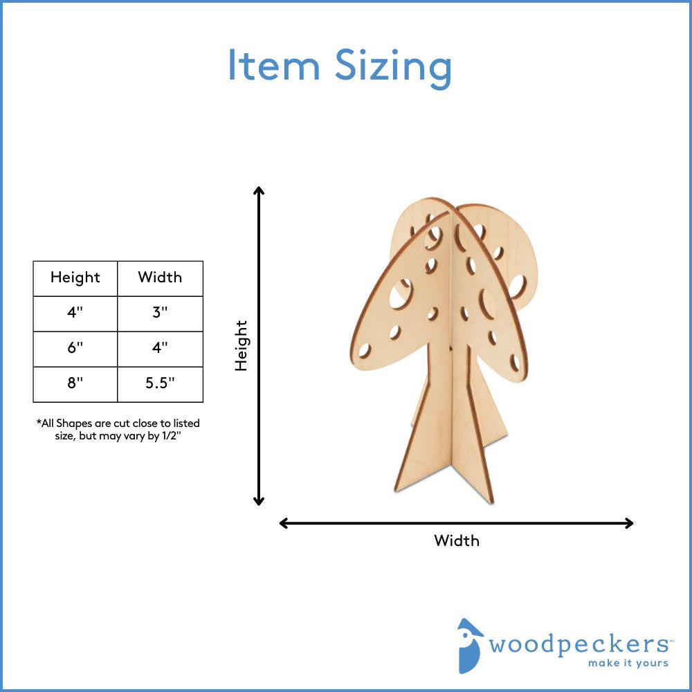 2-Piece Slotted Spotted Standing Mushroom
