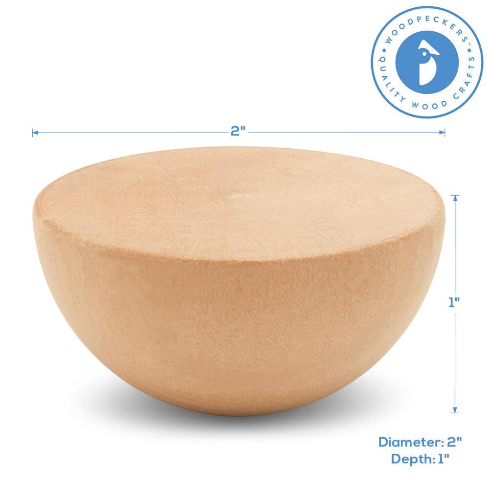 Woodpeckers Crafts 2" Split Wood Ball