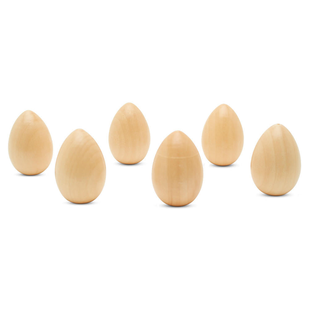 Woodpeckers Crafts 2" Varnished Wooden Egg