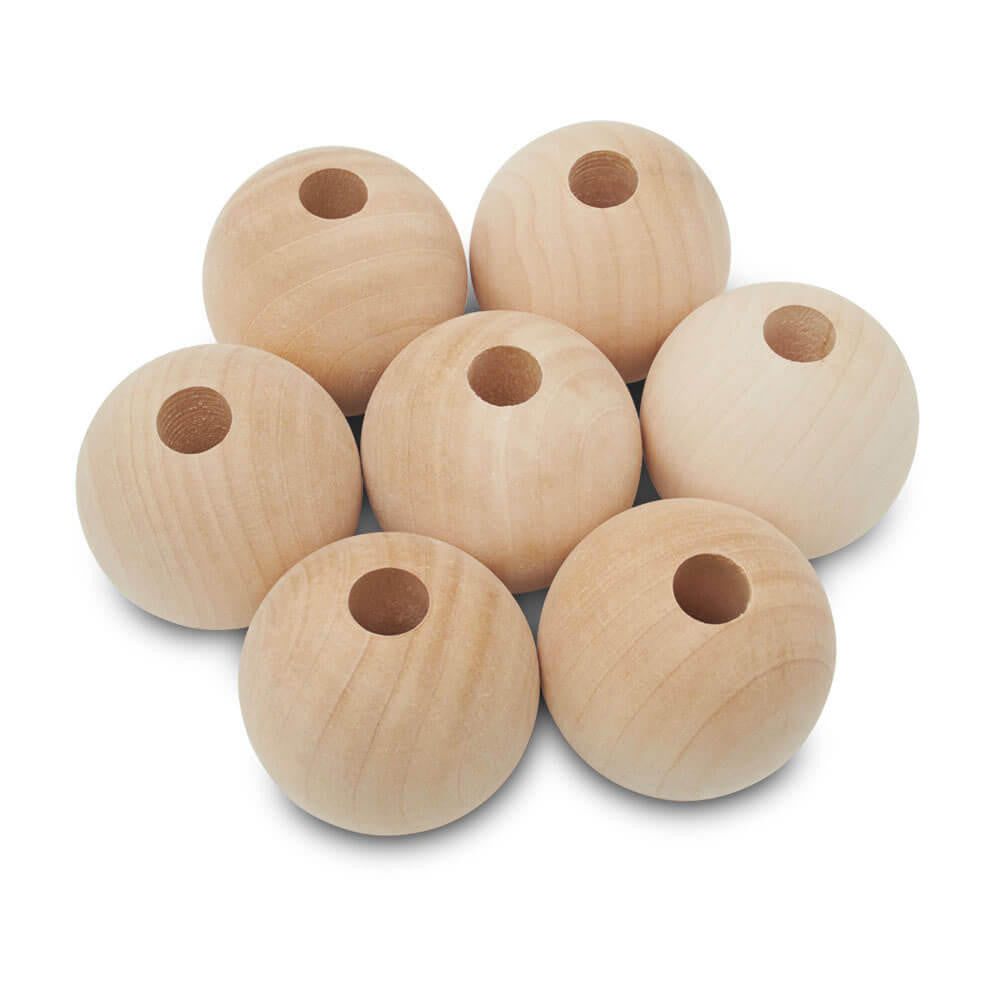 Woodpeckers Crafts 2" Wood Ball Bead, 1/2" Hole