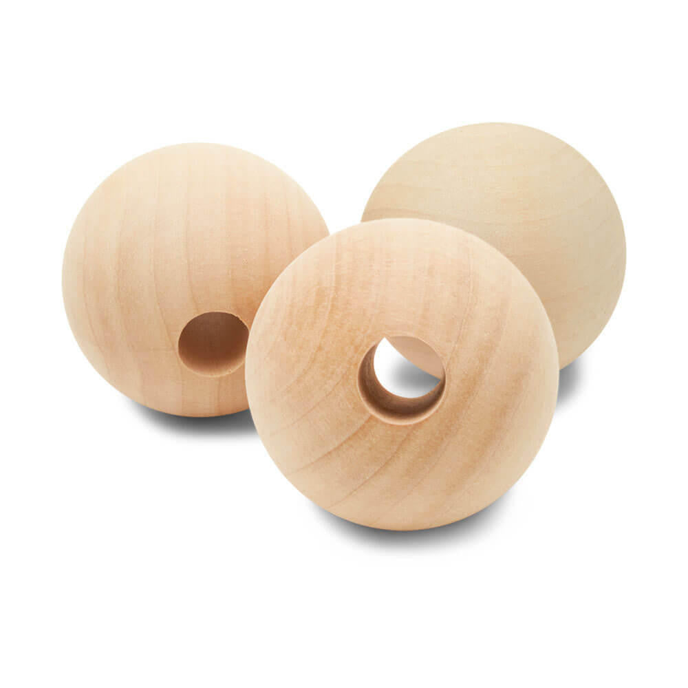Woodpeckers Crafts 2" Wood Ball Bead, 1/2" Hole