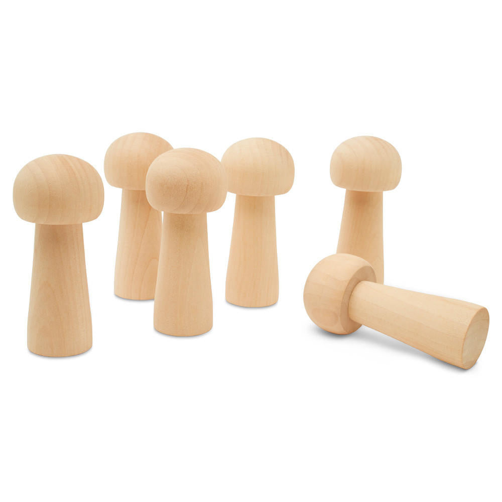 Woodpeckers Crafts 3-1/2" Wood Mushroom