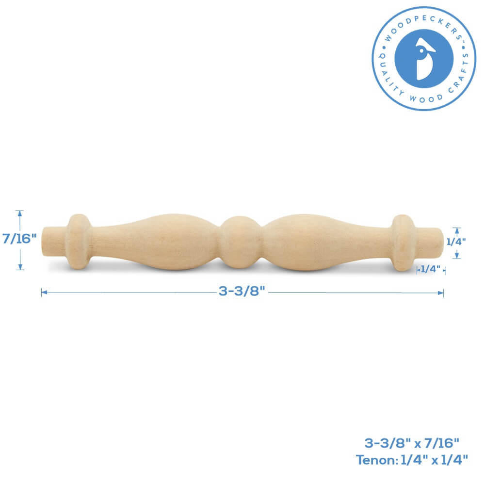 Woodpeckers Crafts 3-1/2" Wooden Spindle