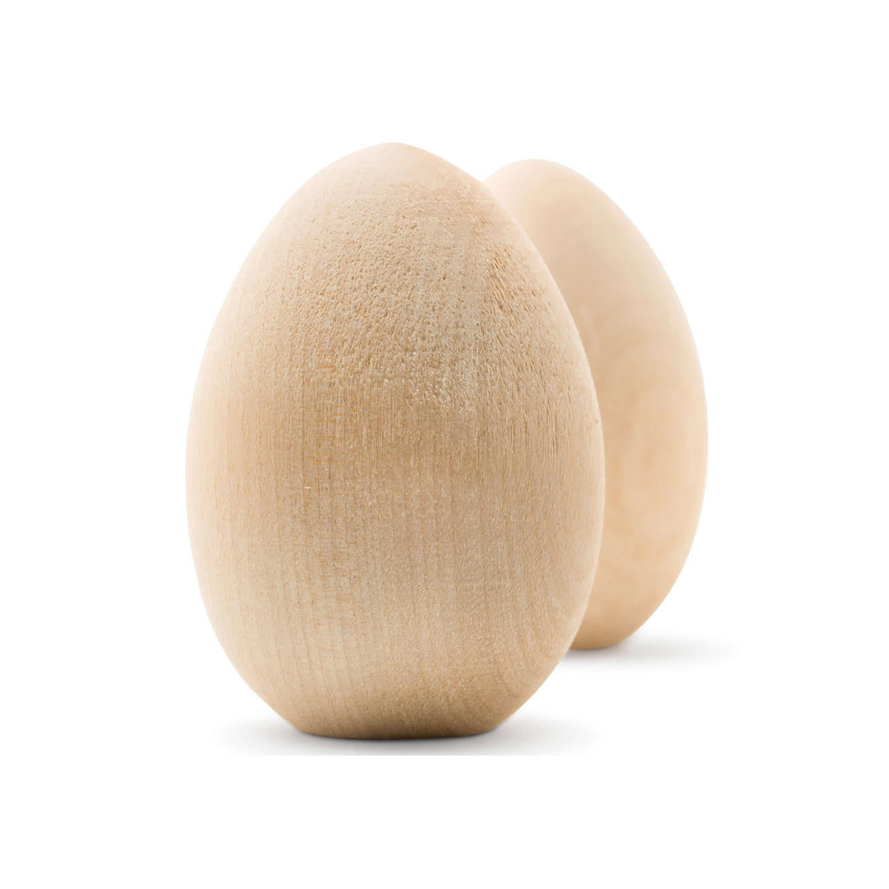 Woodpeckers Crafts 3-1/4" Wooden Egg, Flat Bottoms