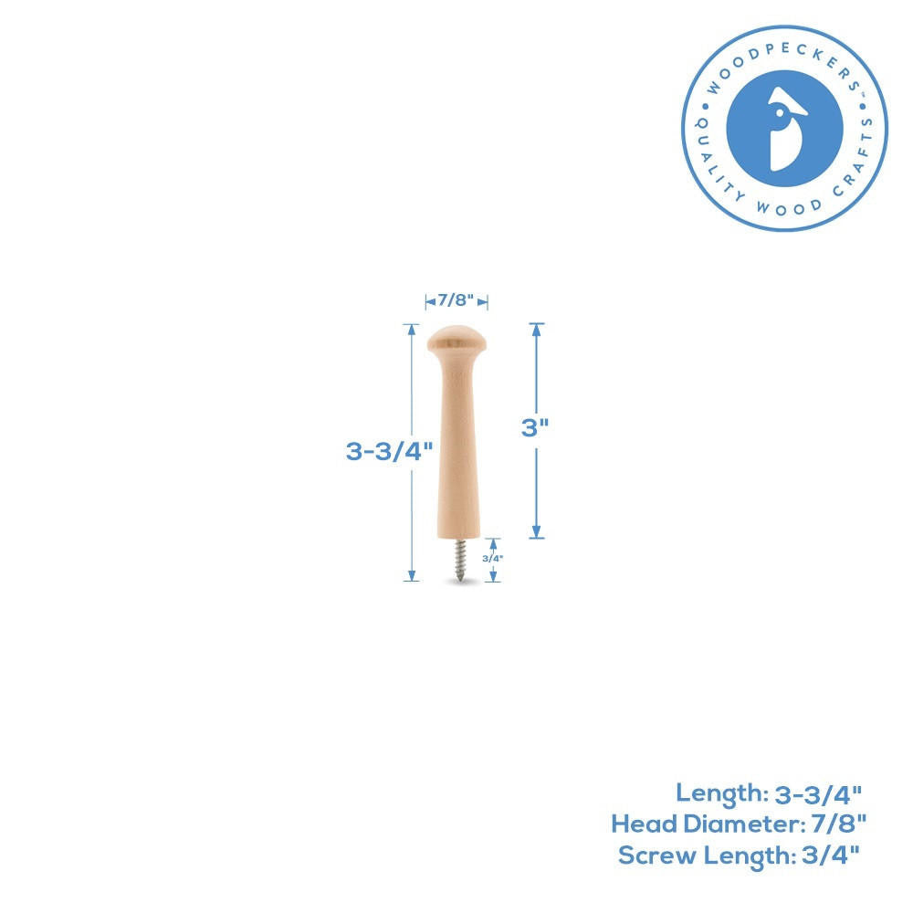 3-3/4" Shaker Peg with #8 Screw