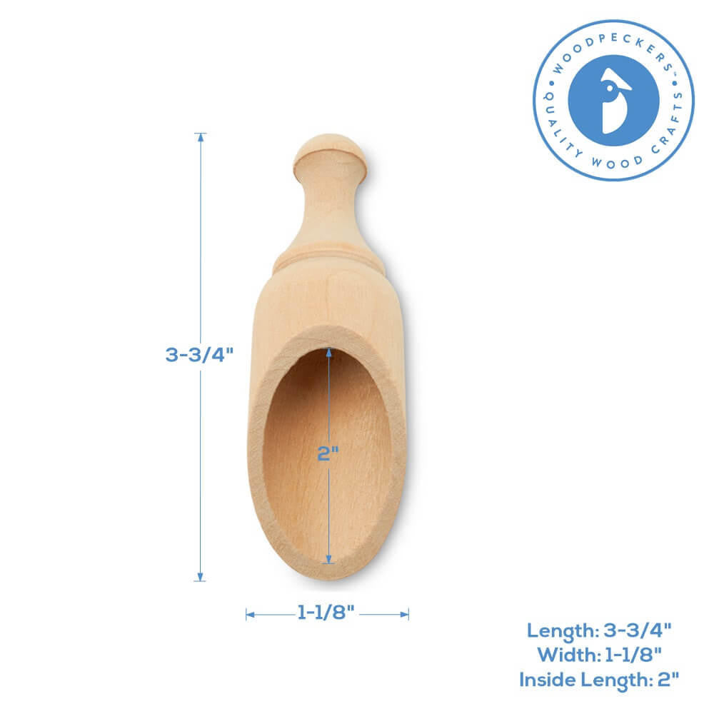 Woodpeckers Crafts 3-3/4" Wood Scooper