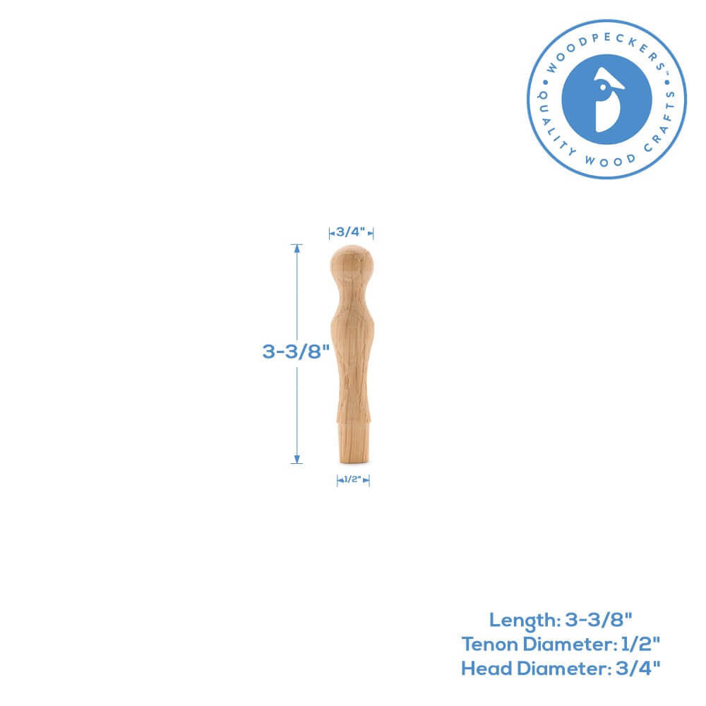 3-3/8" Oak Mug Wooden Peg