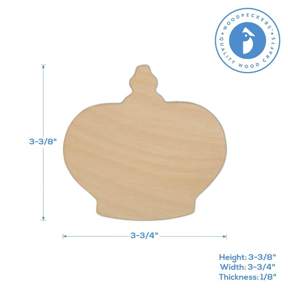 Woodpeckers Crafts 3-3/8" Royal Crown Wood Cutout