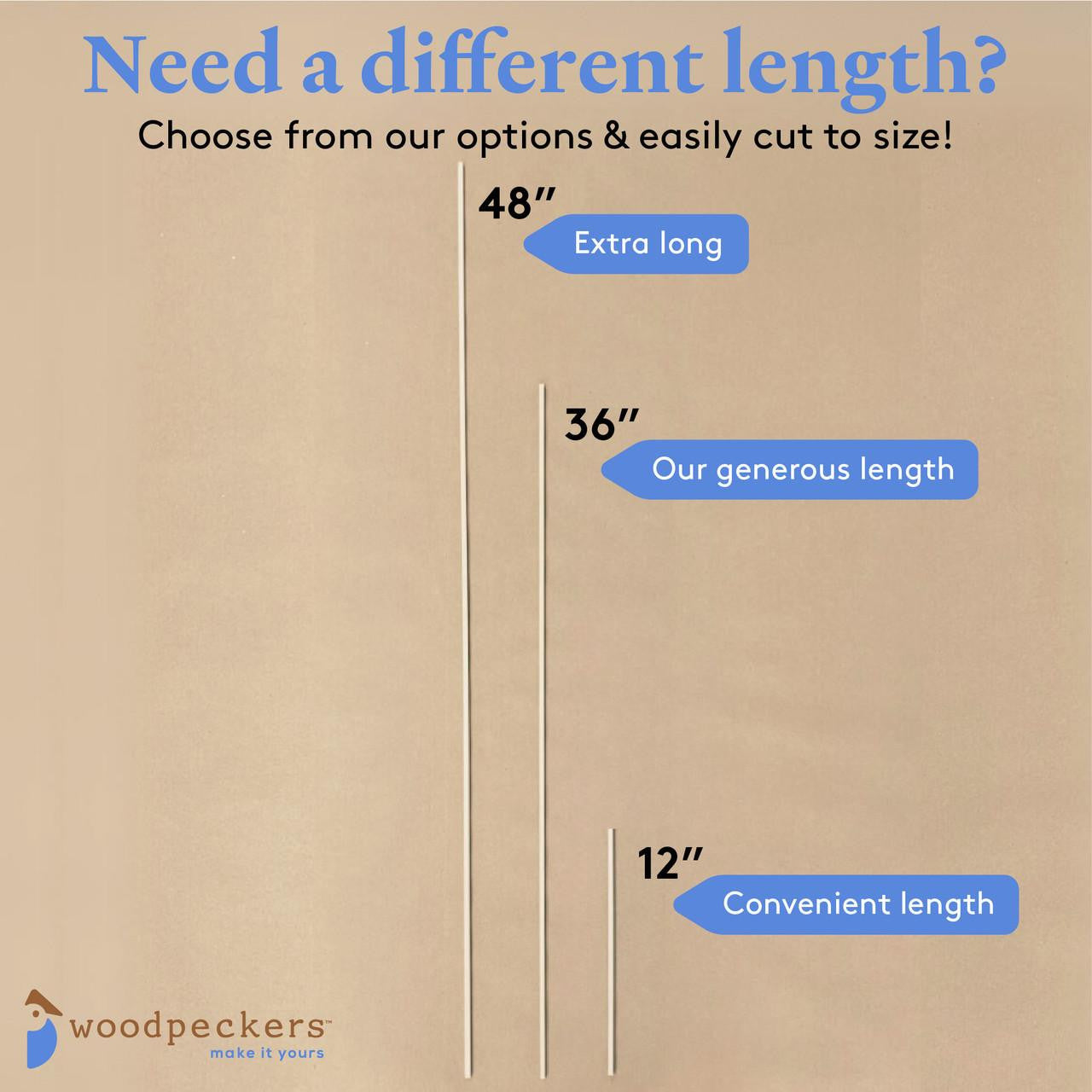 Woodpeckers Crafts 3/16" x 36" Square Dowel