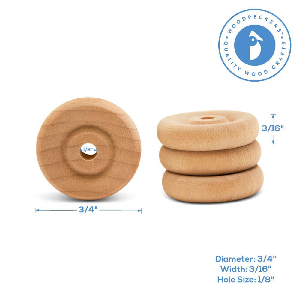 Woodpeckers Crafts 3/4" Classic Wheel, 1/8" Hole