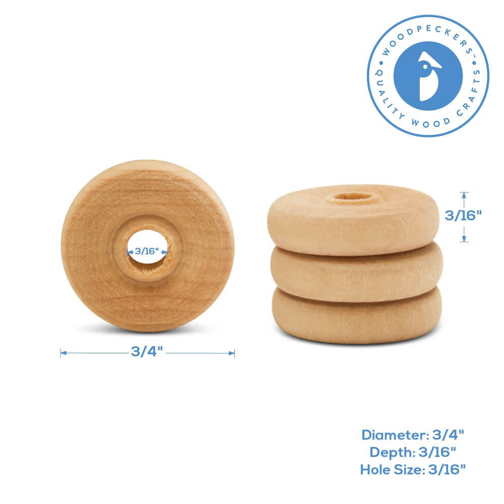 Woodpeckers Crafts 3/4" Classic Wheel, 3/16" Hole