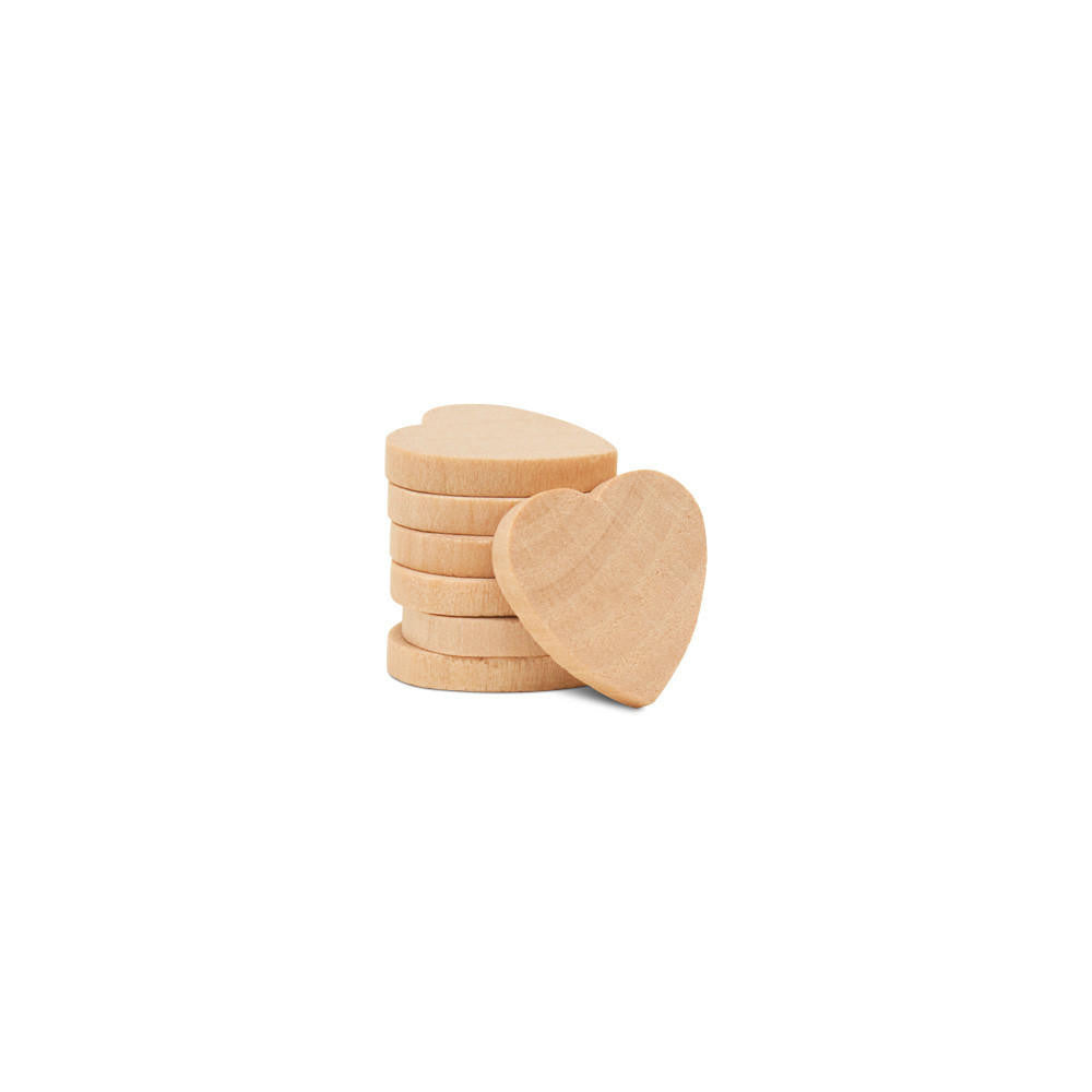 3/4” Wood Heart Cutout, 1/8” Thick