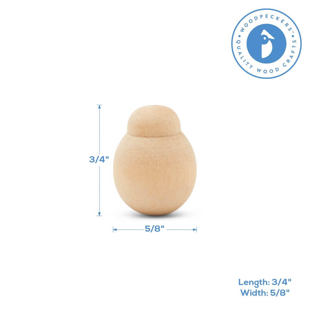 Woodpeckers Crafts 3/4" Wood Ladybug