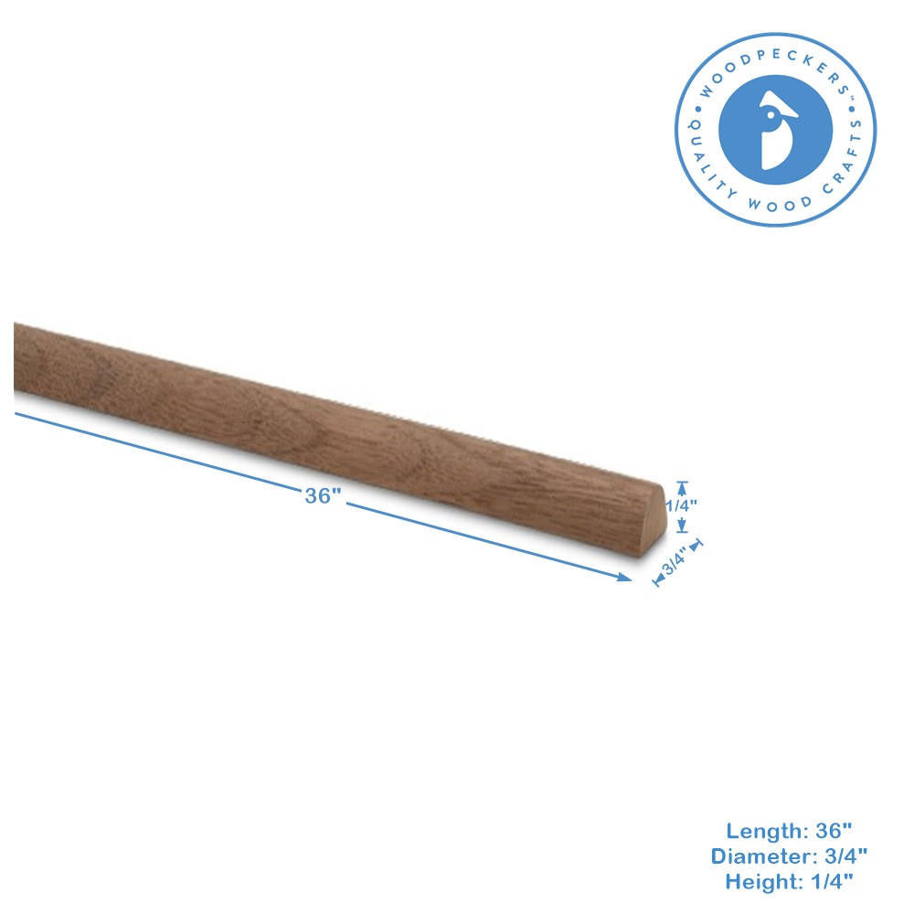 3/4" X 36" Split Walnut Dowel
