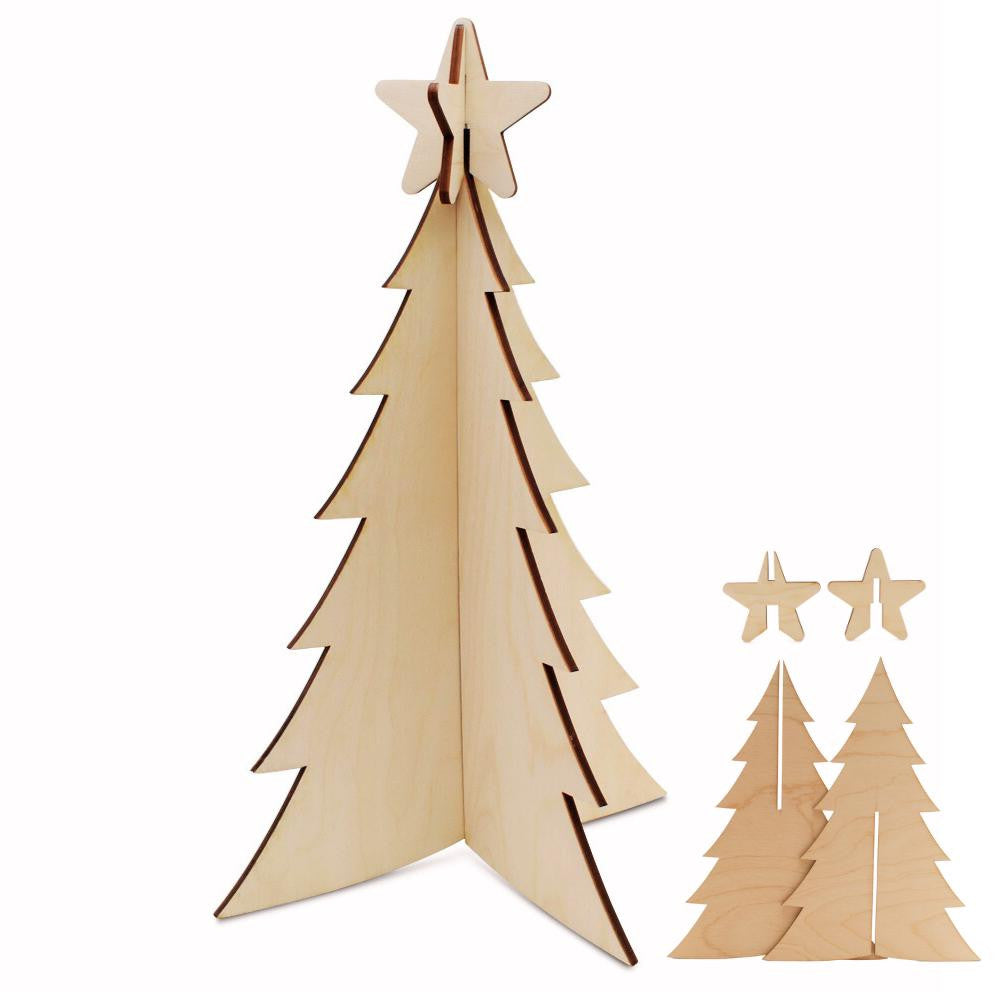 48" Slotted Christmas Tree with Star