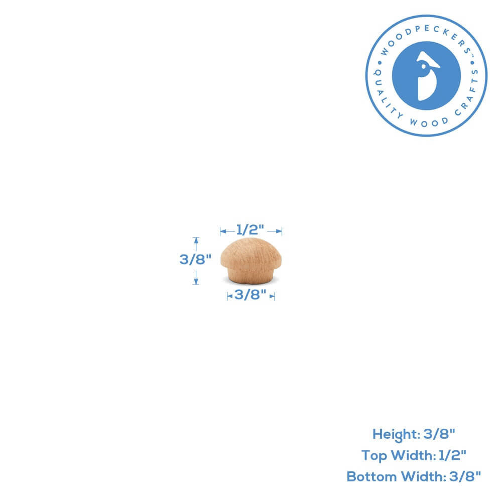 3/8" Oak Buttons Plug
