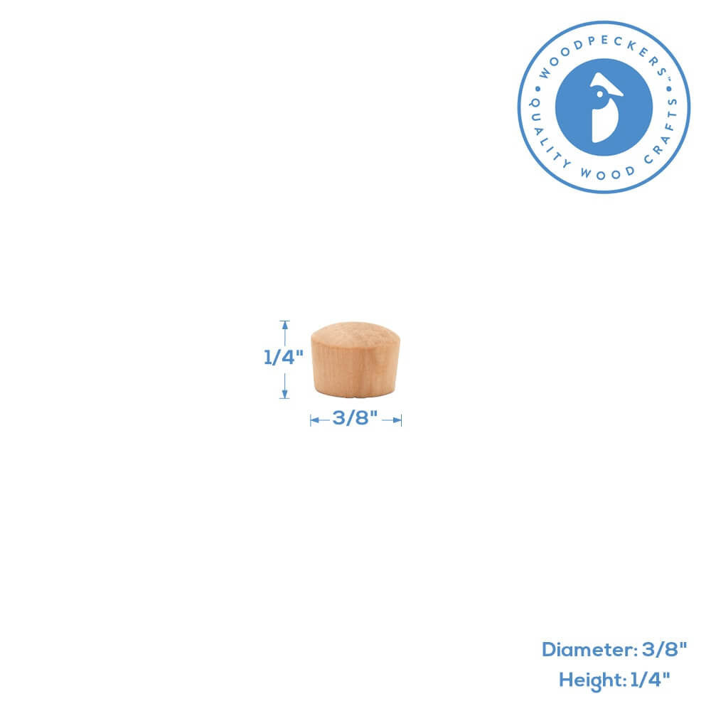 3/8" Oak Roundhead Plug