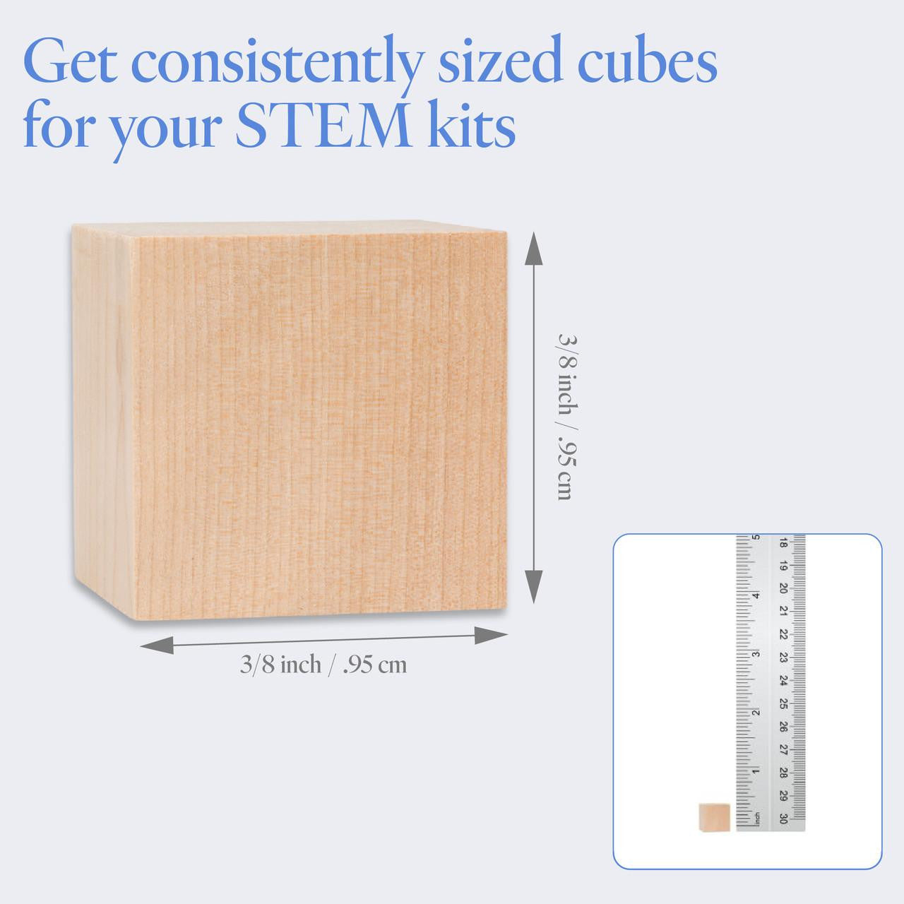 Woodpeckers Crafts 3/8" Wooden Cube