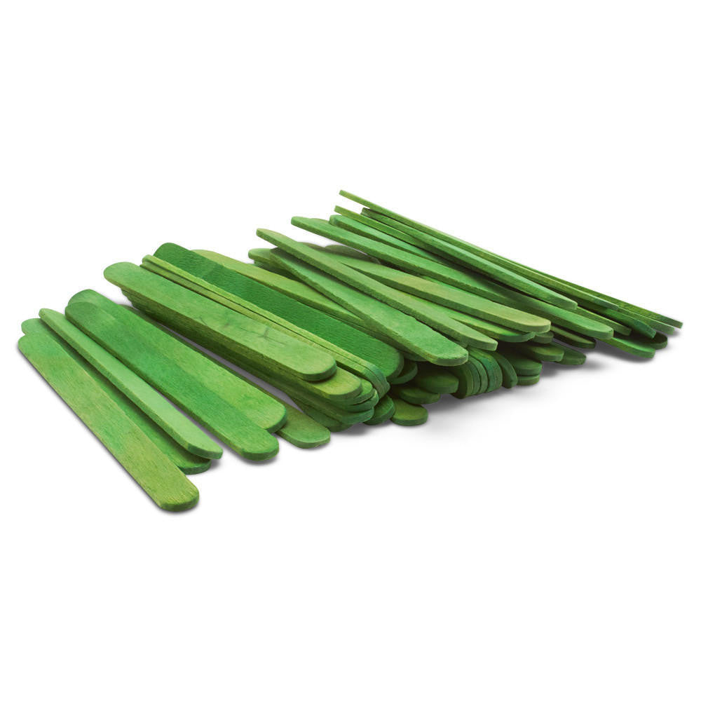 Woodpeckers Crafts 4-1/2" Green Wooden Popsicle Sticks, Pack Of 100