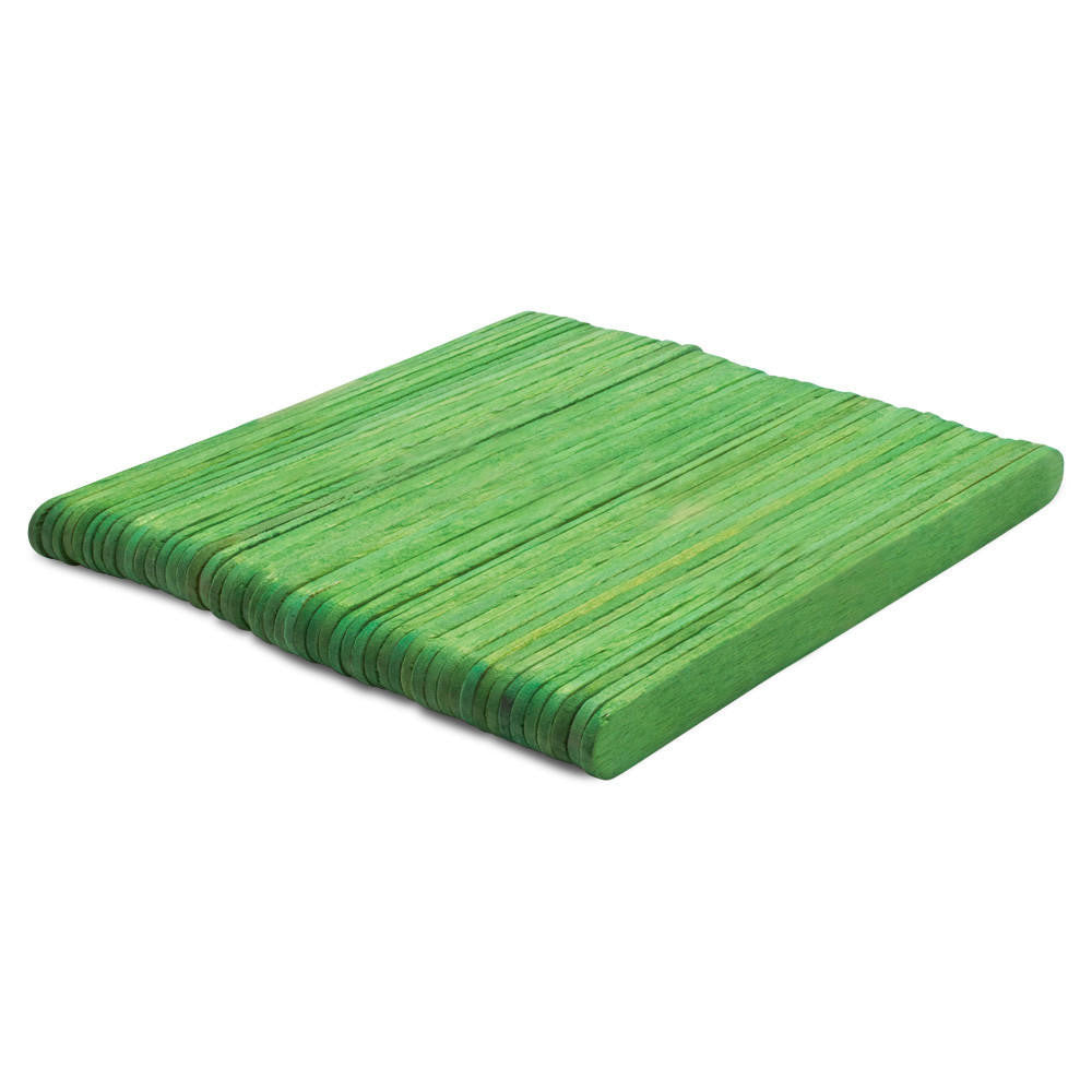 Woodpeckers Crafts 4-1/2" Green Wooden Popsicle Sticks, Pack Of 100