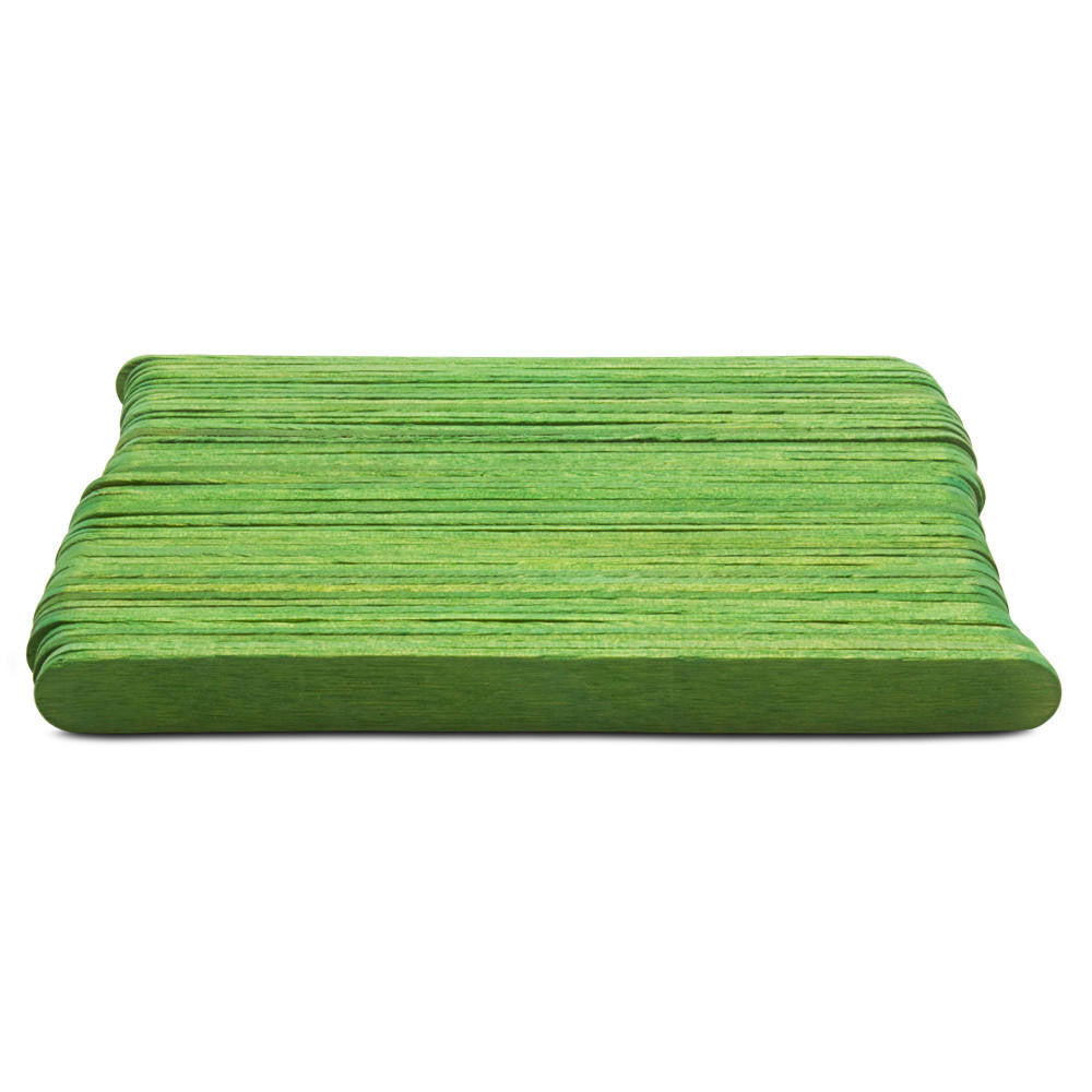 Woodpeckers Crafts 4-1/2" Green Wooden Popsicle Sticks, Pack Of 100