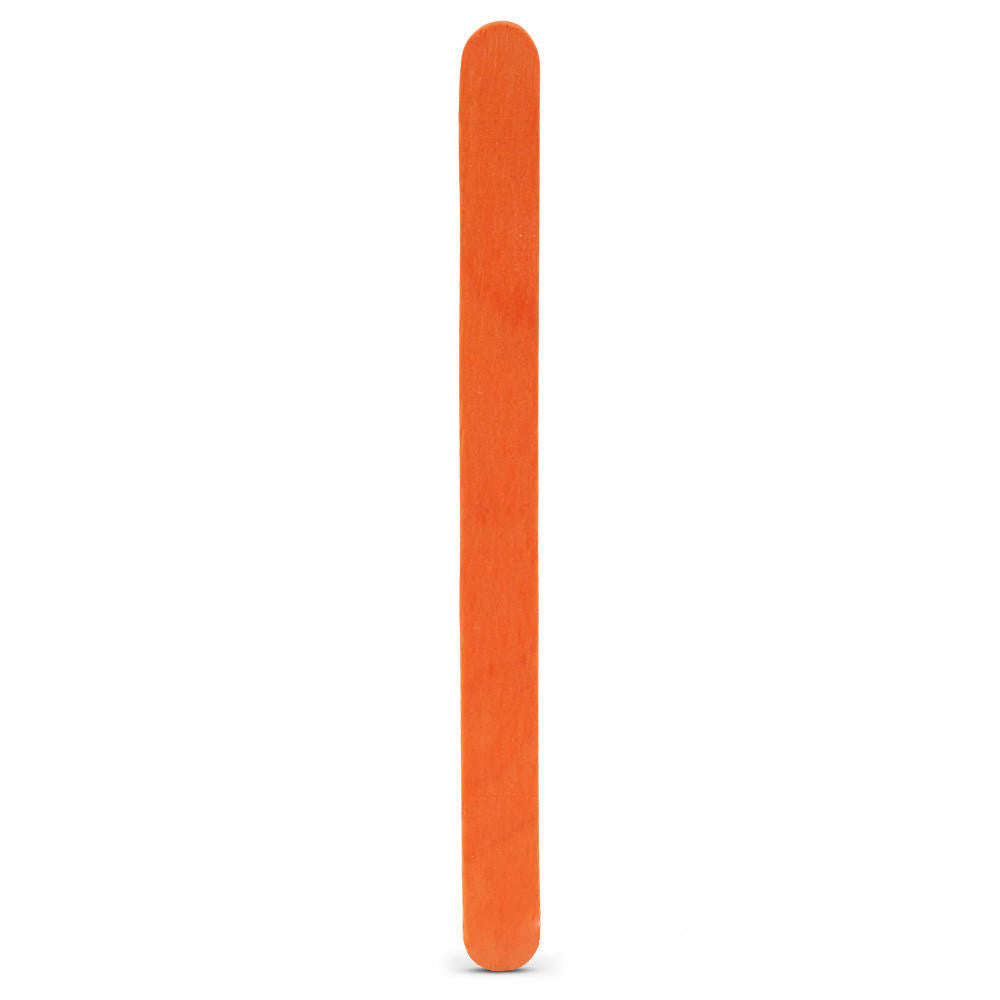 Woodpeckers Crafts 4-1/2" Orange Wooden Popsicle Sticks, Pack Of 100