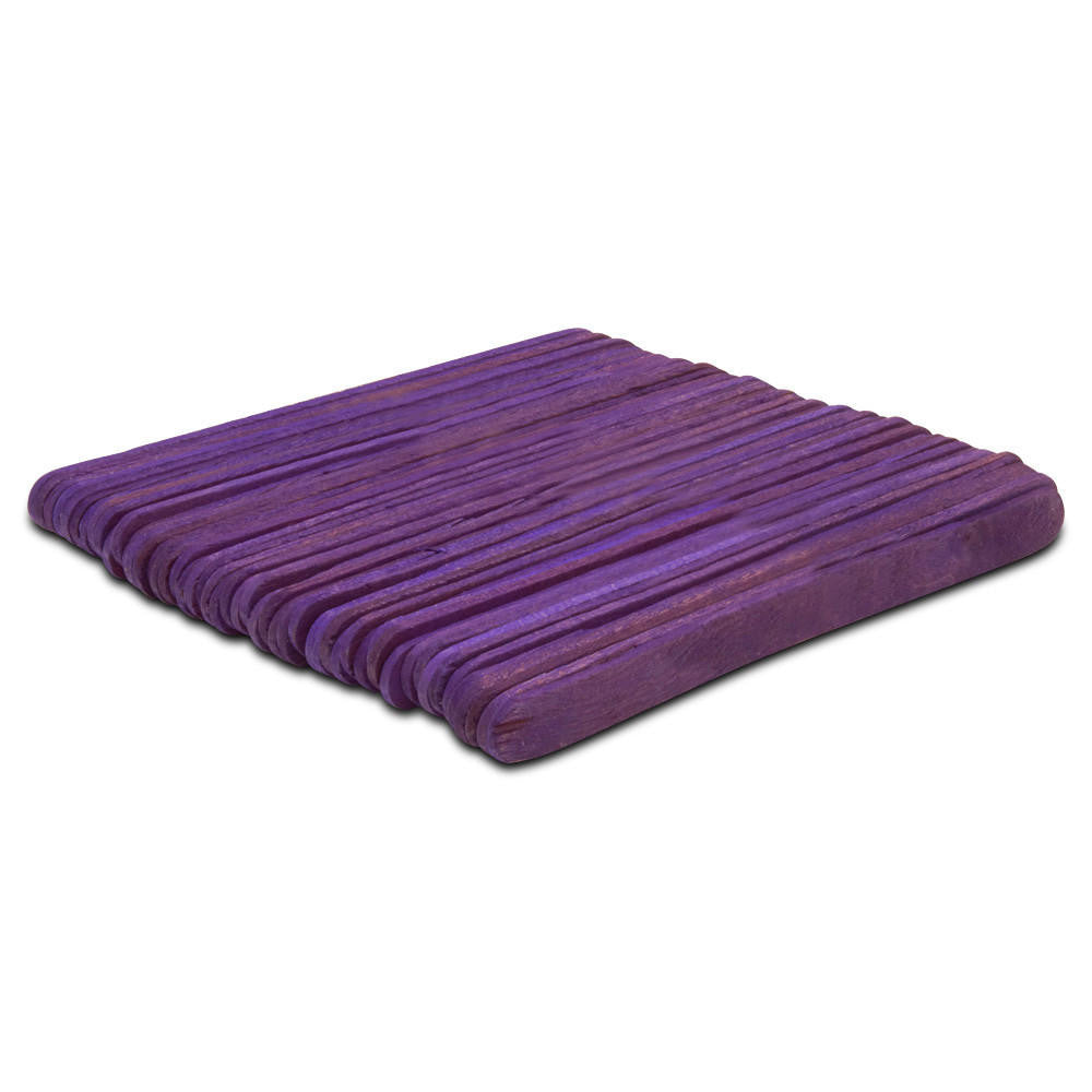 Woodpeckers Crafts 4-1/2" Purple Wooden Popsicle Sticks, Pack Of 100