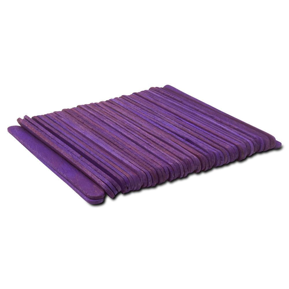 Woodpeckers Crafts 4-1/2" Purple Wooden Popsicle Sticks, Pack Of 100