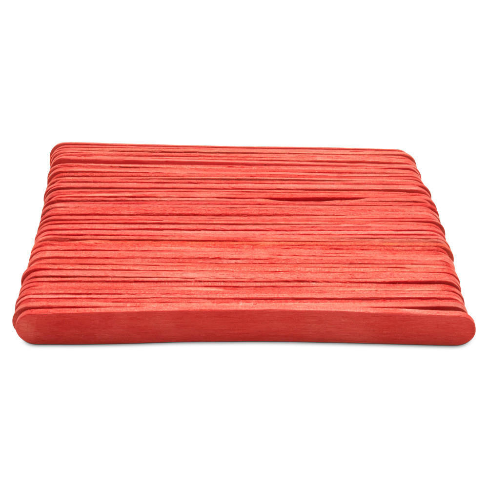Woodpeckers Crafts 4-1/2" Red Wooden Popsicle Sticks, Pack Of 100