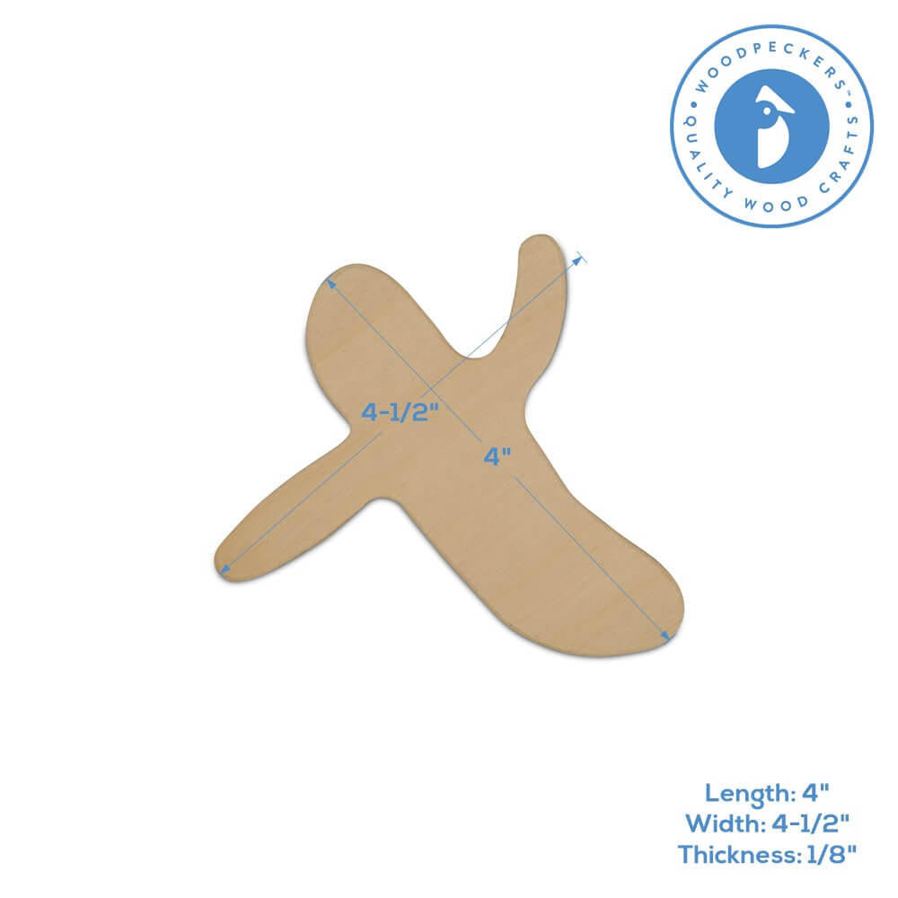 Woodpeckers Crafts 4" Banana Wooden Cutout