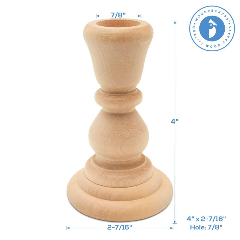 Woodpeckers Crafts 4" Candle Stick