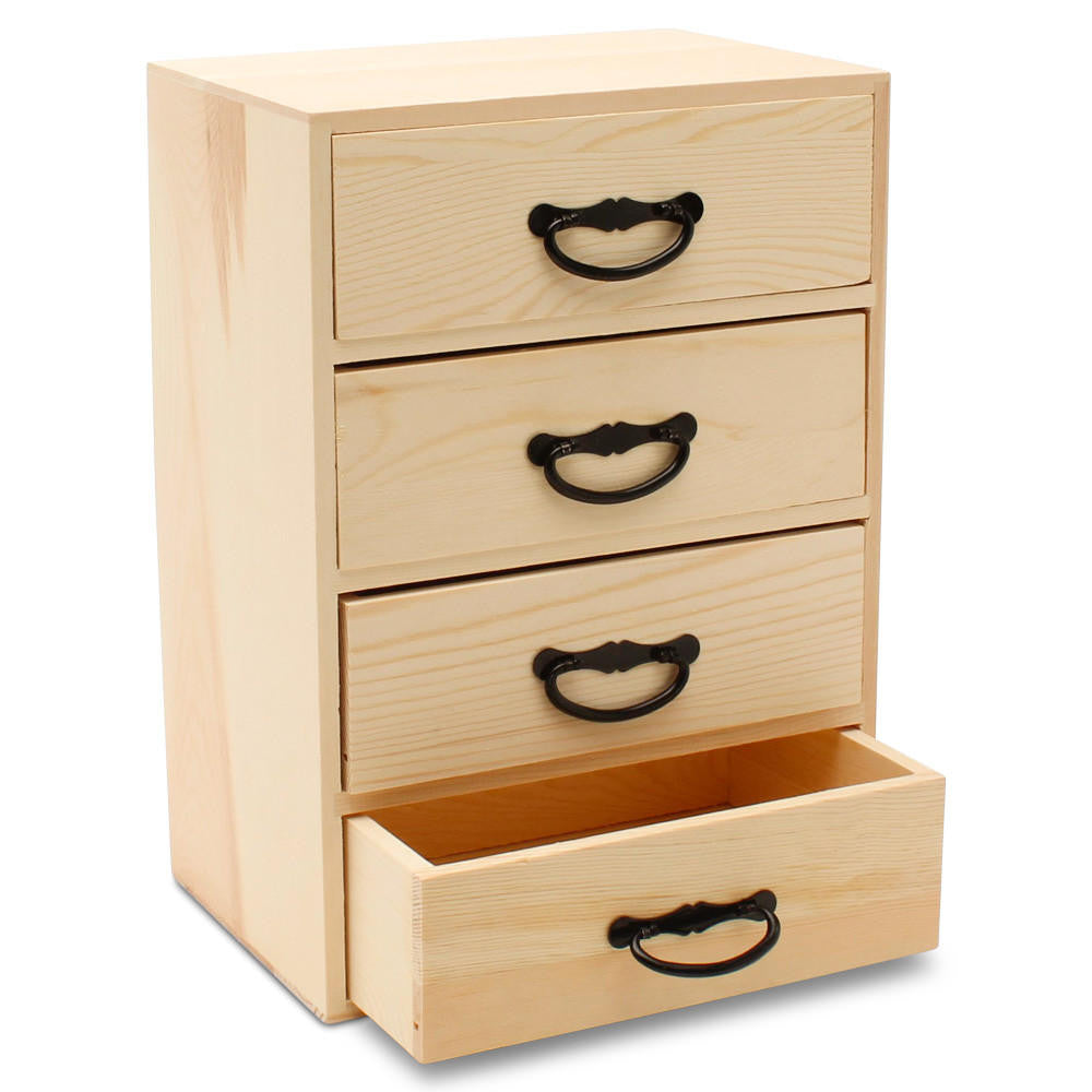 Small Chest of Drawers with Metal Handles
