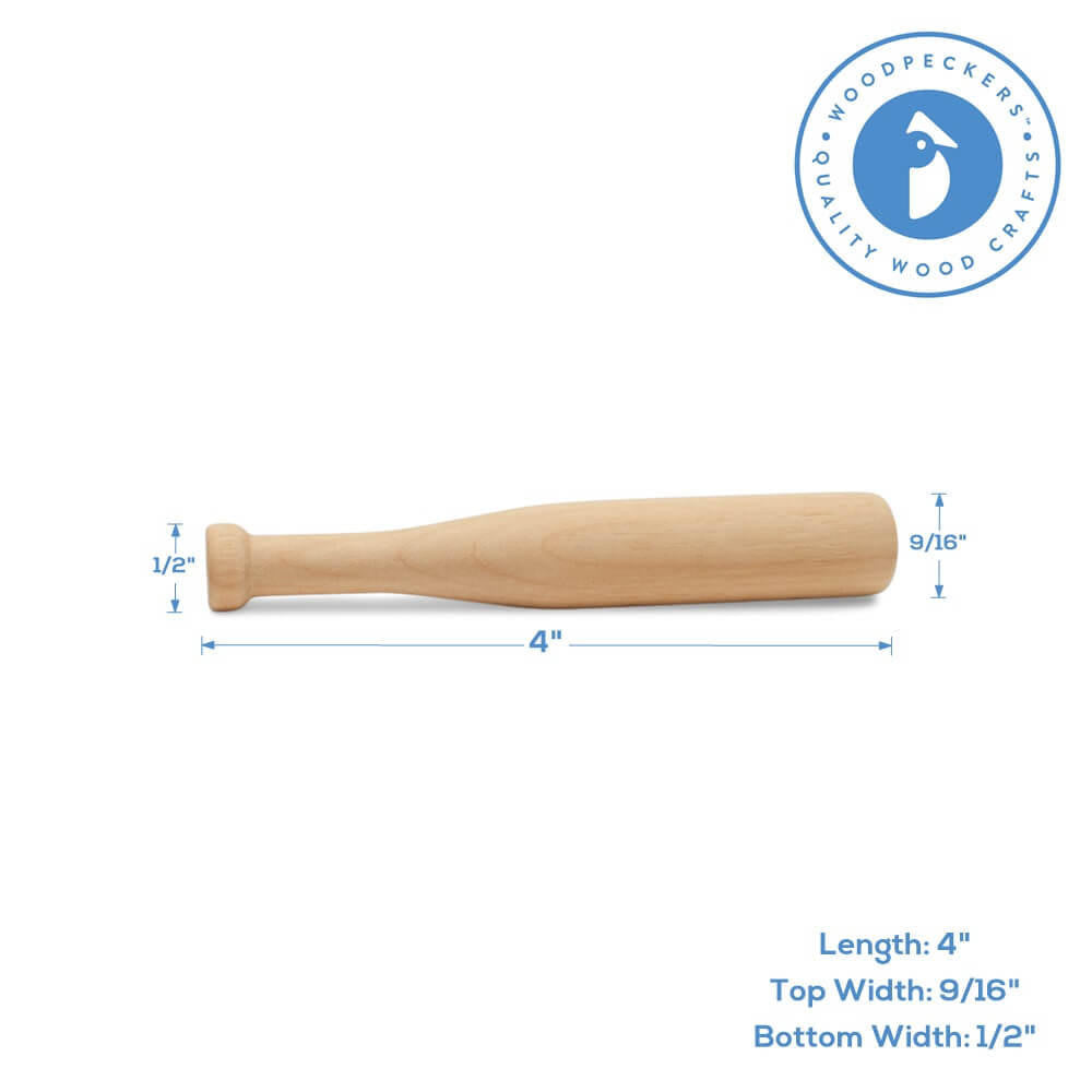 Woodpeckers Crafts 4" Mini Baseball Bats