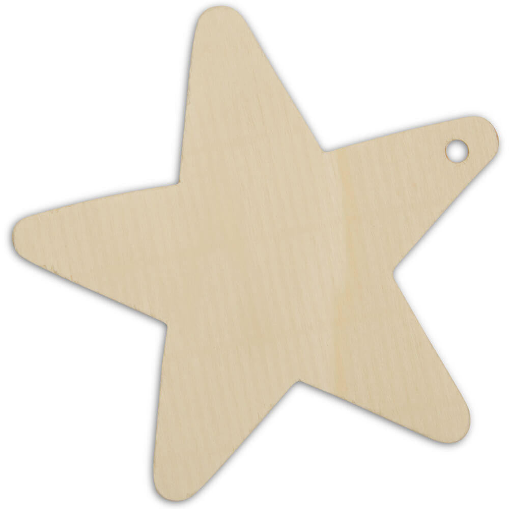 Woodpeckers Crafts 4" Wood Star Cutout with Hole