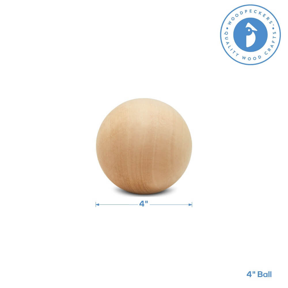 Woodpeckers Crafts 4" Wooden Ball