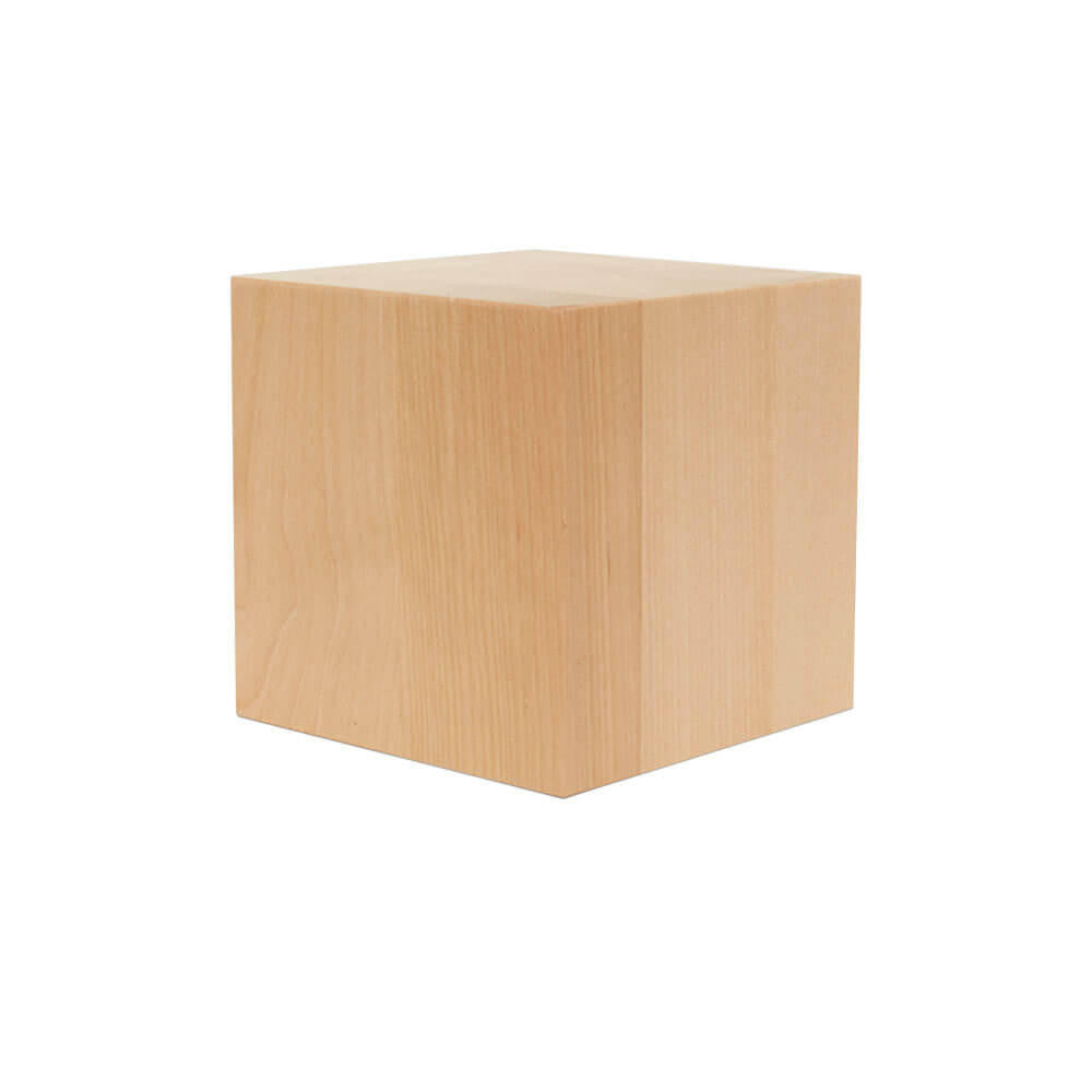 4" Wooden Cube