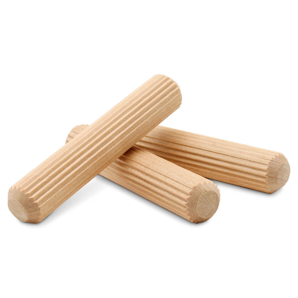 4" x 3/4" Fluted Wooden Dowel Pin