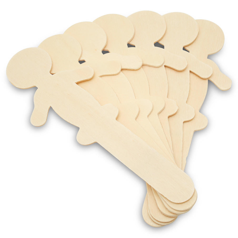 Woodpeckers Crafts 5” Boy-Shaped Popsicle Sticks, 2 ½” Base