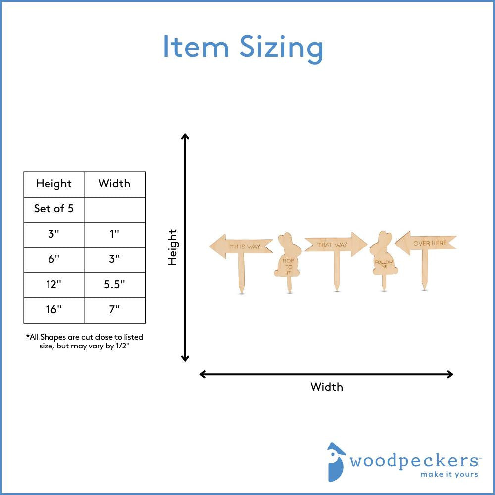 5-Piece Easter Hunt Sign Kit with Bunny & Arrow Stakes