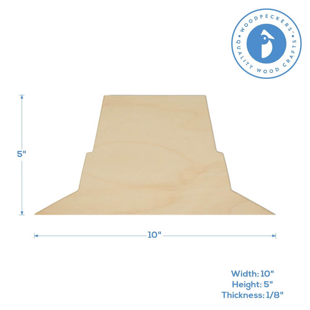 Woodpeckers Crafts 5" Pilgrim Hat Wooden Cutout 5" x 10"