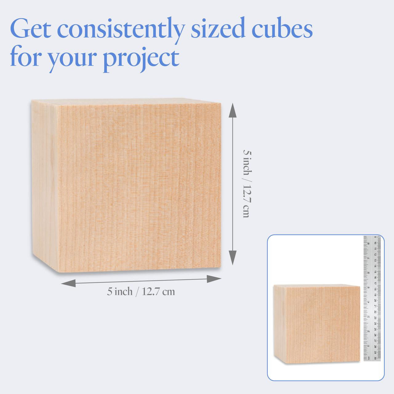 5" Wooden Cube