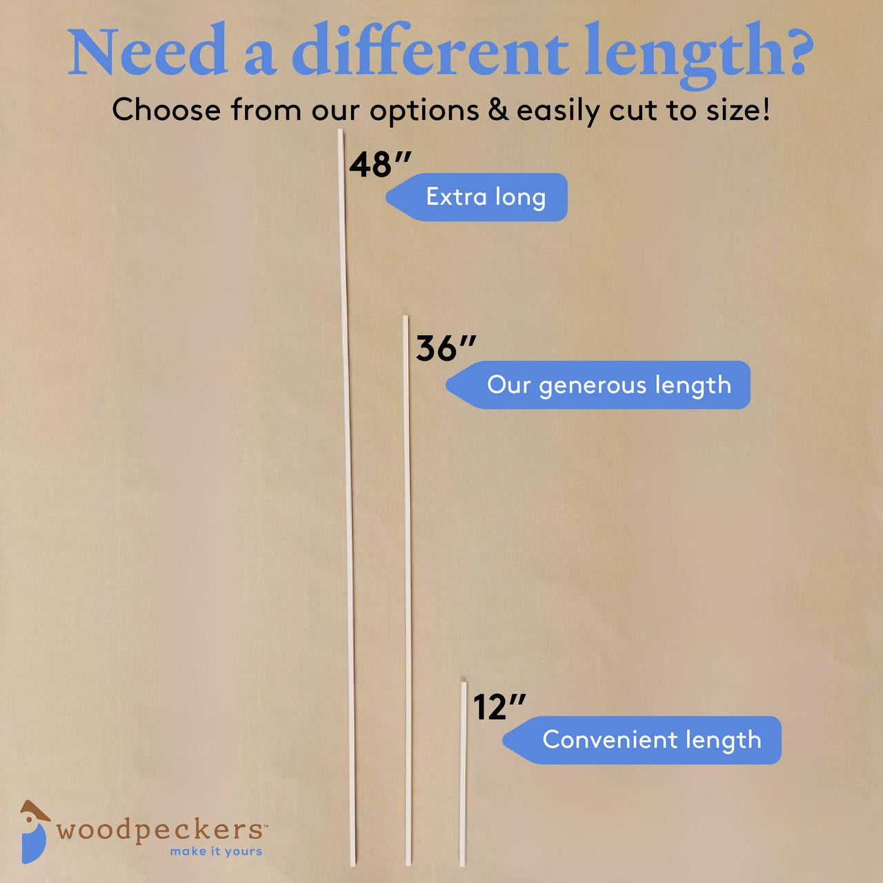 Woodpeckers Crafts 5/16" x 48" Square Dowel