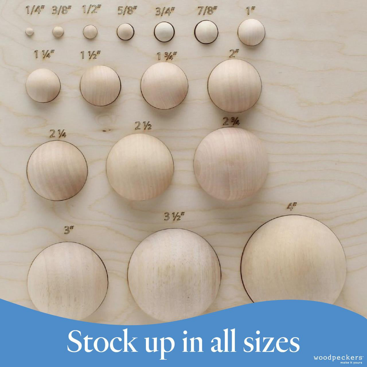 Woodpeckers Crafts 5/8" Round Wooden Ball