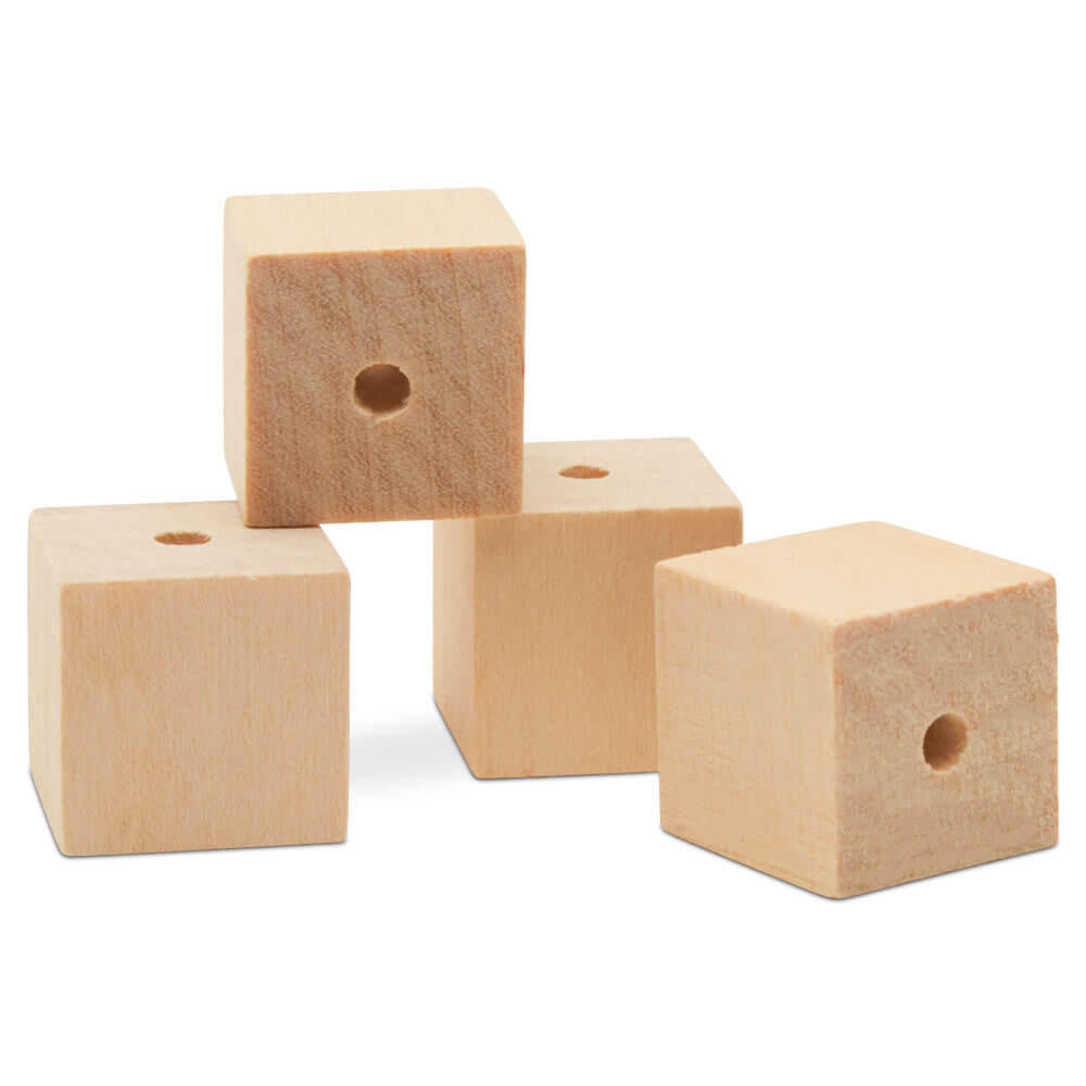 Woodpeckers Crafts 5/8" Wooden Square Bead
