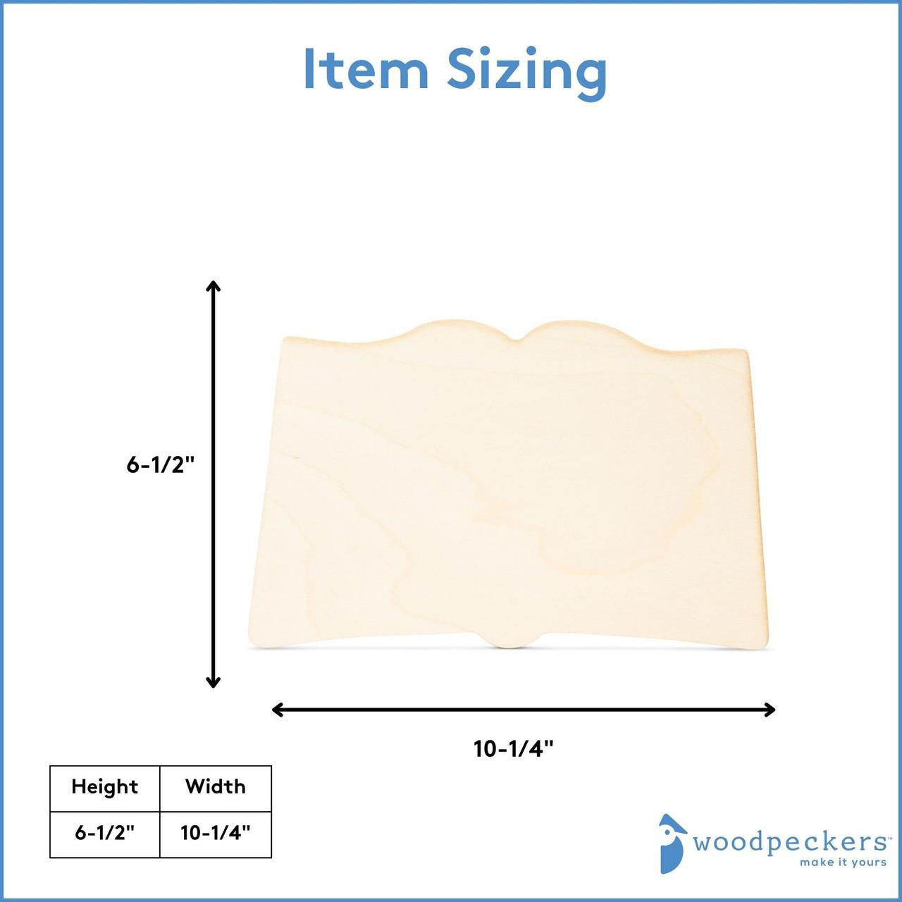 Woodpeckers Crafts 6-1/2" Open Book Wood Cutout