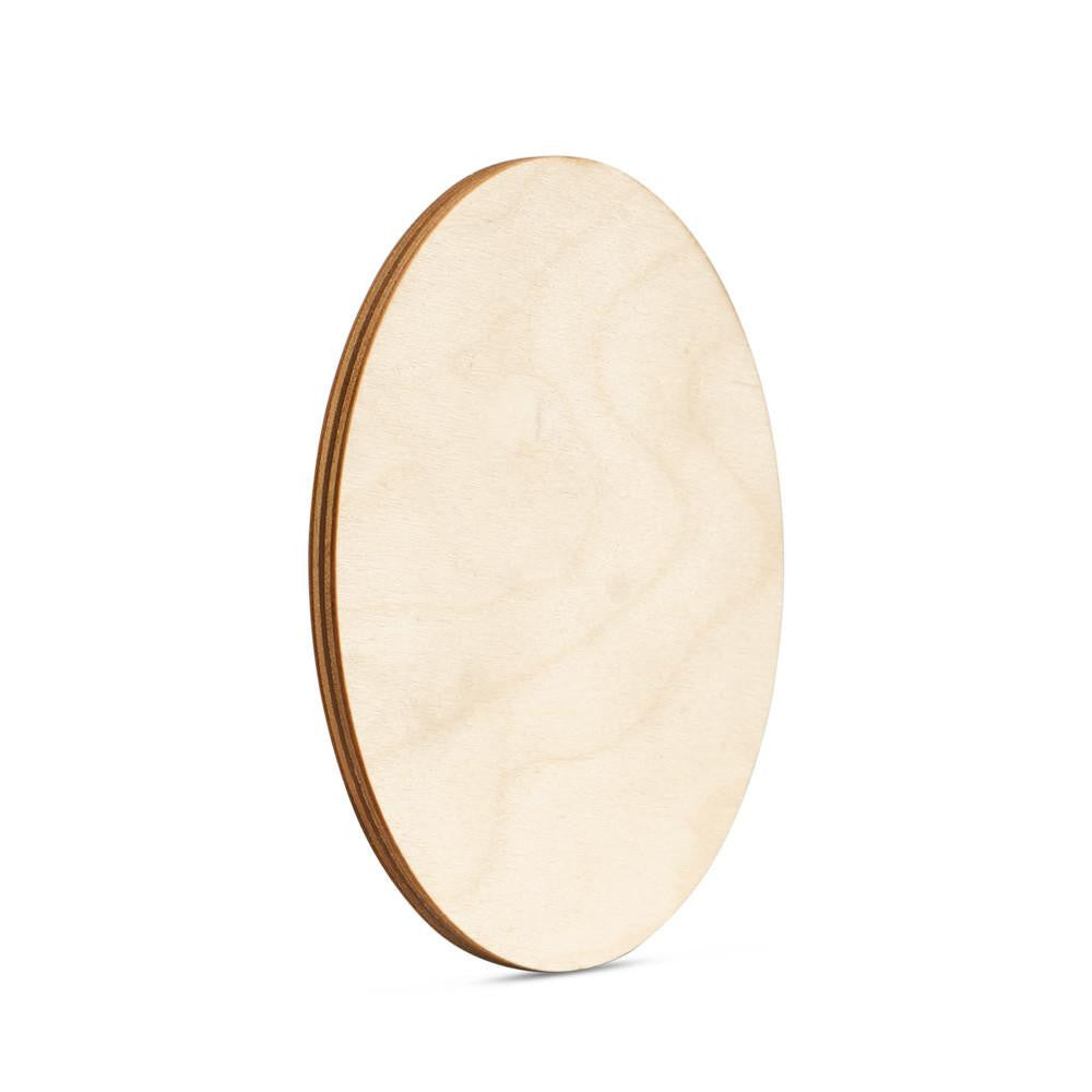 6" Circle Wooden Cutout, Dark Edged