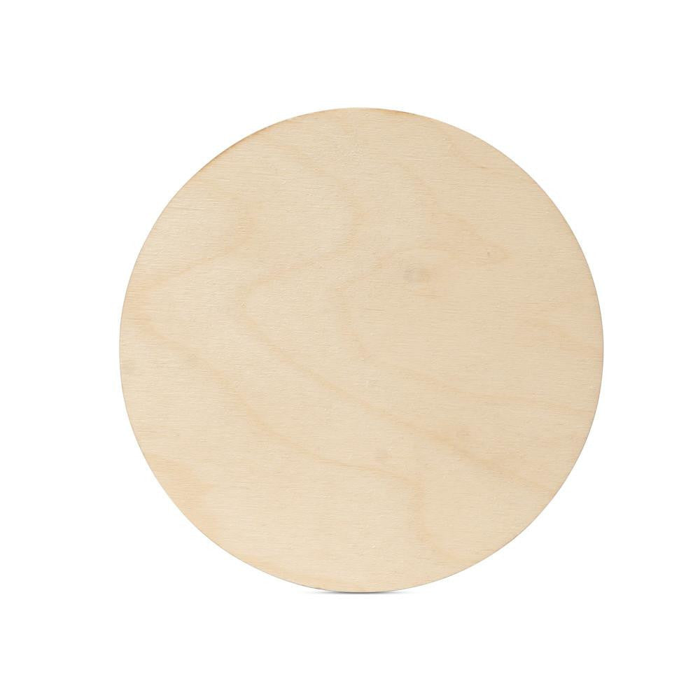 Woodpeckers Crafts 6" Circle Wooden Cutout, 1/4" Thick, Dark Edged