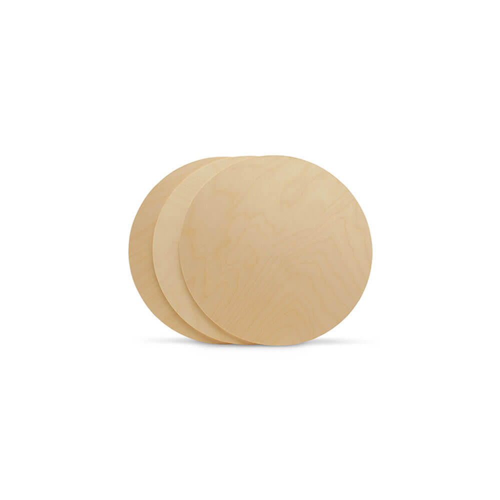 6" Circle Wooden Cutout, 1/4" Thick